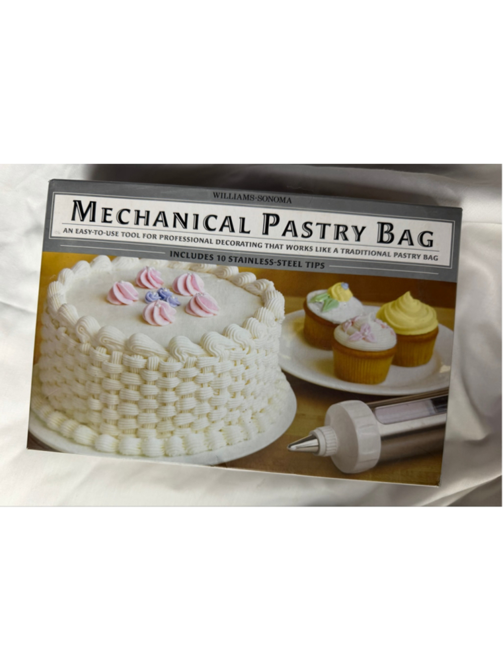 Williams-Sonoma Mechanical Pastry Bag Cake Decorating Press Tool Set Stainless